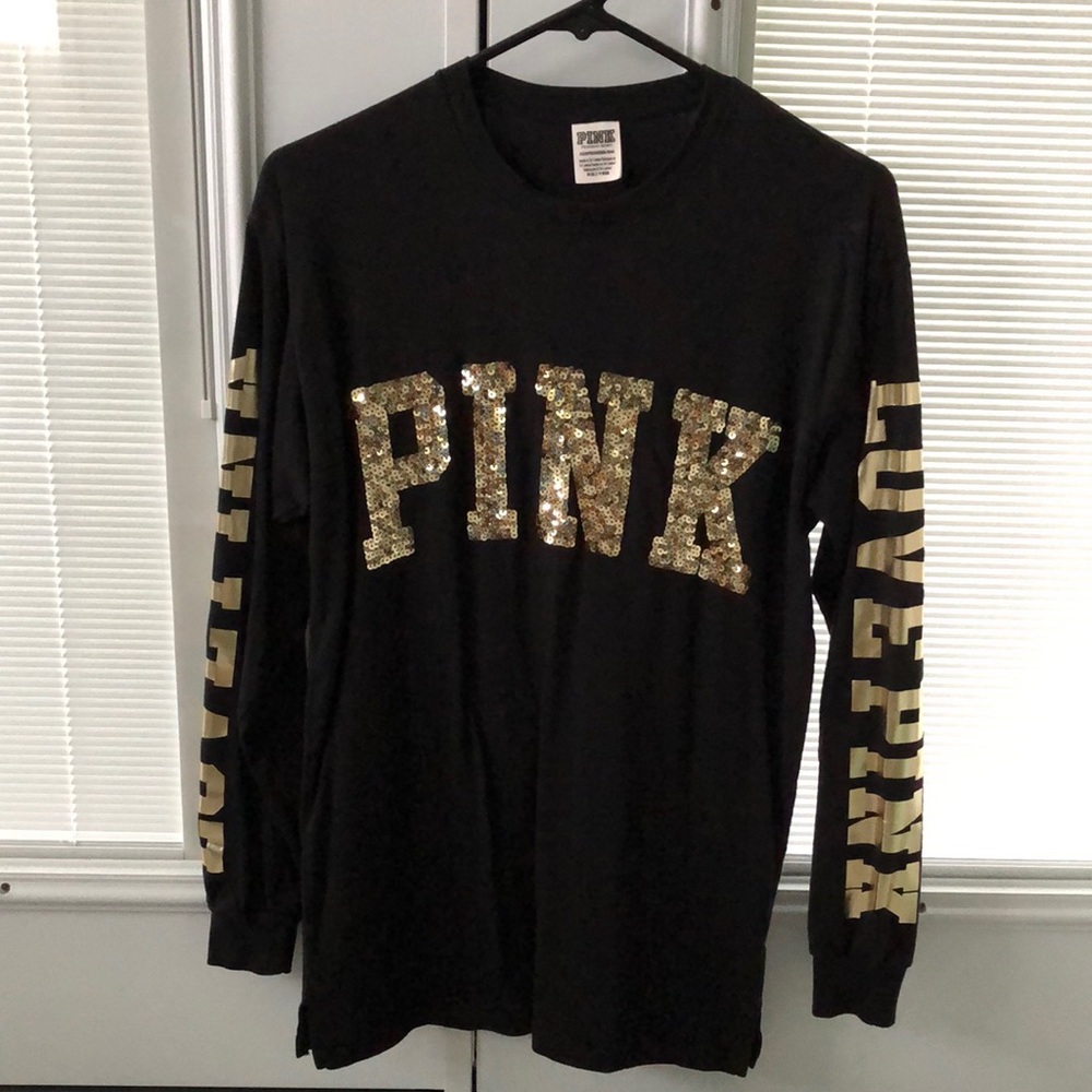 Black LS Sequin T-shirt